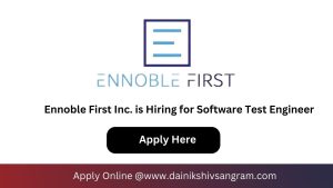 Ennoble First Inc. is Hiring for Software Test Engineer | Software Testing Jobs
