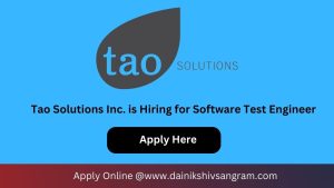 Tao Solutions Inc. is Hiring for Quality Assurance Engineer | Remote Job | Software Testing Jobs