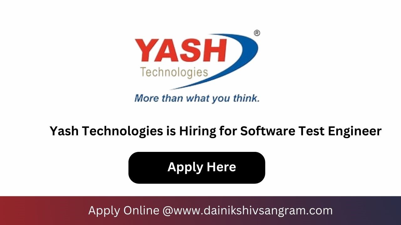 YASH Technologies is Hiring for Automation Test Engineer | Software Testing Jobs