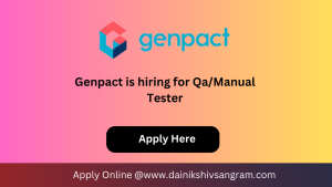 Genpact is hiring for Qa/Manual Tester