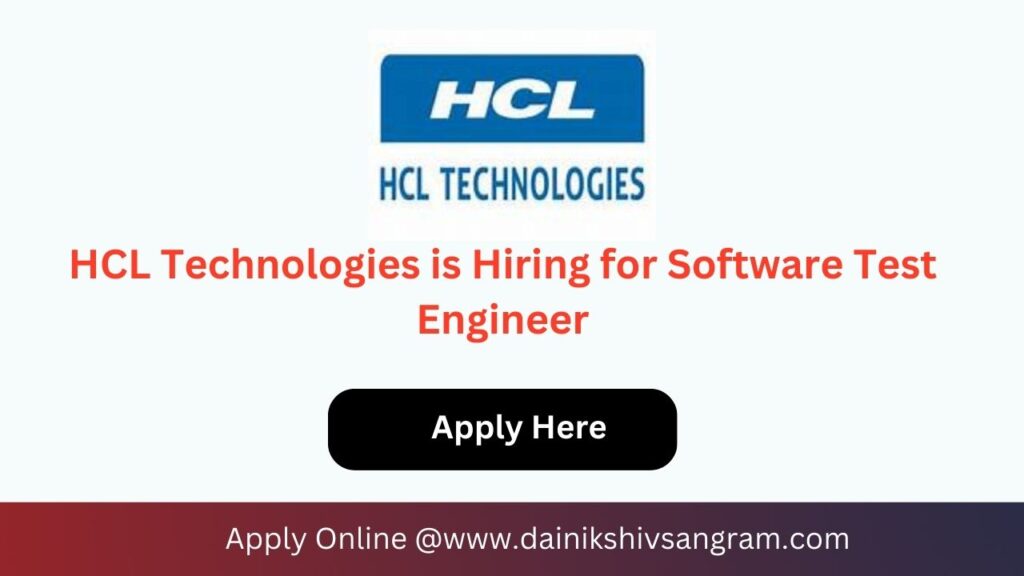 HCL Technologies is Hiring for QA Software Engineer | Software Testing ...