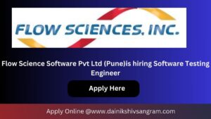 Flow Science Software Pvt Ltd (Pune)is hiring Software Testing Engineer