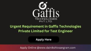 Gaffis Technologies Private Limited is Hiring for Automation Quality Assurance Engineer