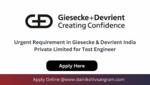 Giesecke & Devrient India Private Limited is Hiring for Associate System Test Lead