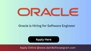 Oracle is Hiring for Software Engineer- Fresher Job