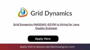 Grid Dynamics (NASDAQ: GDYN) is Hiring for Java Quality Engineer
