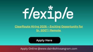 ClearRoute Hiring 2026 – Exciting Opportunity for Sr. SDET | Remote