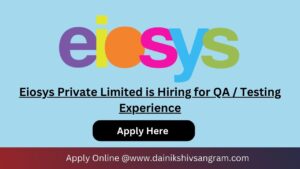 Eiosys Private Limited is Hiring for QA / Testing Experience