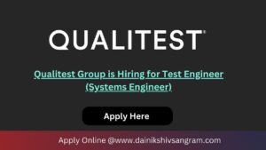 Qualitest Group is Hiring for Test Engineer (Systems Engineer)