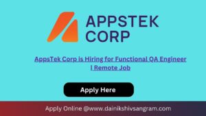 AppsTek Corp is Hiring for Functional QA Engineer | Remote Job
