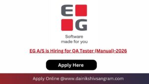 EG A/S is Hiring for QA Tester (Manual)-2026