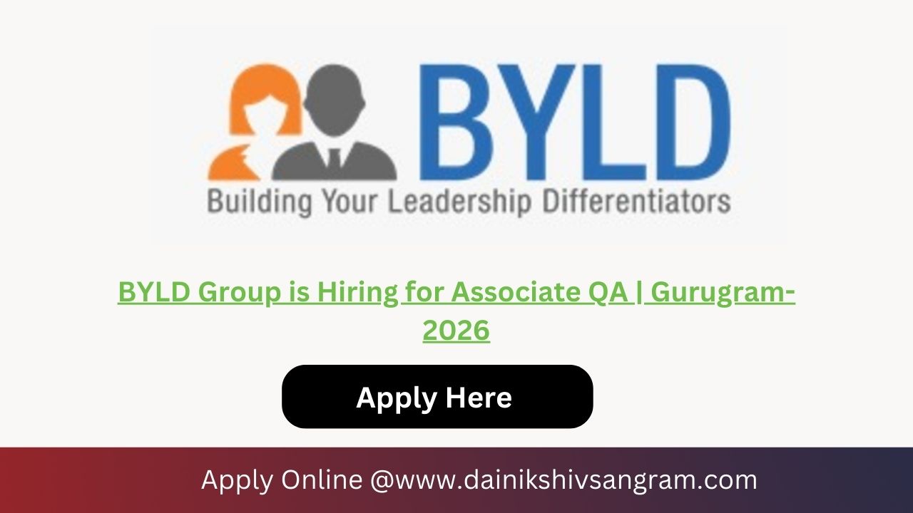 BYLD Group is Hiring for Associate QA | Gurugram-2026