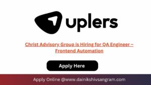 Christ Advisory Group is Hiring for QA Engineer – Frontend Automation